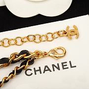 Okify Chanel bow lambskin sweater gold necklace - 3