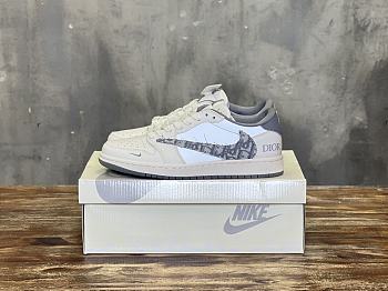 Okify Air Jordan 1 low retro basketball sneakers grey color 36-45