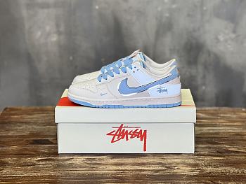 Okify Nike SB Dunk Low Retro Casual Sneakers in bright blue color 36-46