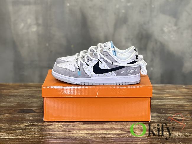 Okify Nike SB Dunk Low Retro Casual Sneakers in green grey blue color 36-46 - 1