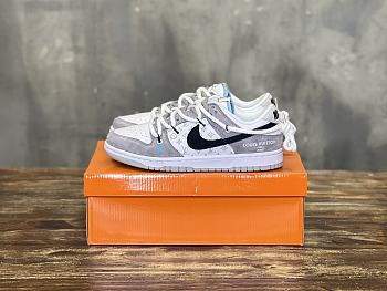 Okify Nike SB Dunk Low Retro Casual Sneakers in green grey blue color 36-46