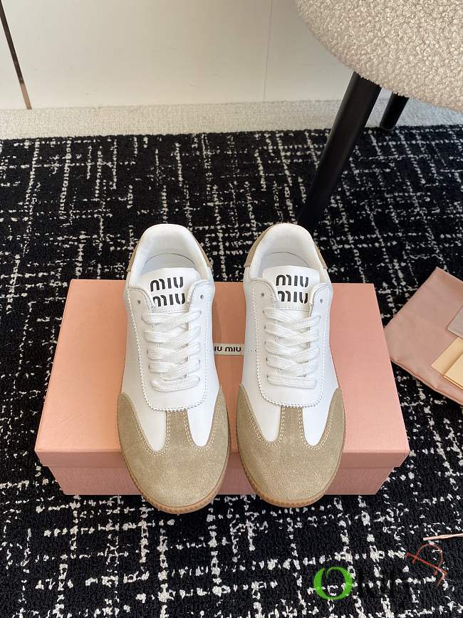 Okify MiuMiu retro casual trainers in brown white color 35-44 - 1