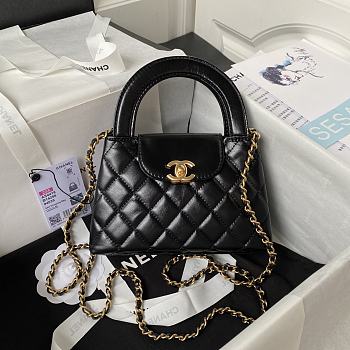 Okify Chanel Nano Kelly Shopper in black bag 19x13x6 cm 