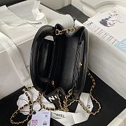 Okify Chanel Nano Kelly Shopper in black bag 19x13x6 cm  - 4