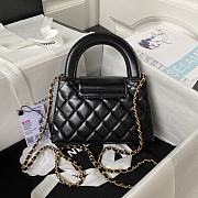 Okify Chanel Nano Kelly Shopper in black bag 19x13x6 cm  - 2