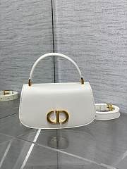 Okify Dior Small 30 Montaigne Avenue Top Handle Bag in White 19*8*9cm  - 1