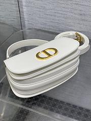 Okify Dior Small 30 Montaigne Avenue Top Handle Bag in White 19*8*9cm  - 3