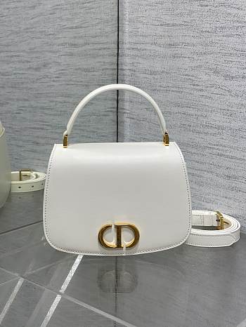 Okify Dior Medium 30 Montaigne Avenue Top Handle Bag in White 19*8*12cm