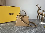 Okify Fendi Peekaboo ISeeU Ultra Small Bag in beige 11x20x15cm - 1