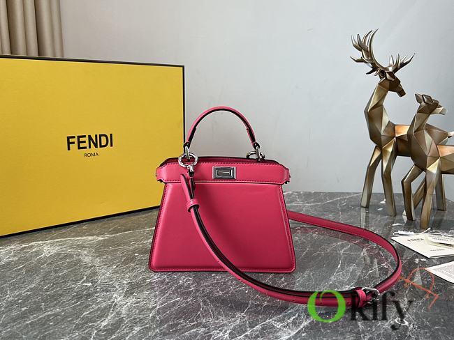 Okify Fendi Peekaboo ISeeU Ultra Small Bag in Fuchsia pink 11x20x15cm  - 1