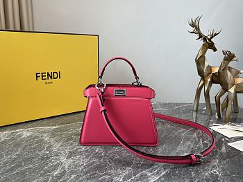 Okify Fendi Peekaboo ISeeU Ultra Small Bag in Fuchsia pink 11x20x15cm 