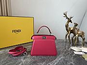 Okify Fendi Peekaboo ISeeU Ultra Small Bag in Fuchsia pink 11x20x15cm  - 4