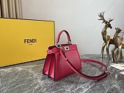 Okify Fendi Peekaboo ISeeU Ultra Small Bag in Fuchsia pink 11x20x15cm  - 3