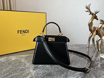 Okify Fendi Peekaboo ISeeU Ultra Small Bag in black 11x20x15cm