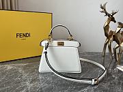 Okify Fendi Peekaboo ISeeU Ultra Small Bag in white 11x20x15cm - 1