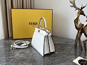 Okify Fendi Peekaboo ISeeU Ultra Small Bag in white 11x20x15cm - 3