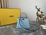 Okify Fendi Peekaboo ISeeU Ultra Small Bag in light blue 11x20x15cm - 1