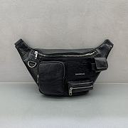  Okify Balenciaga Men's Superbusy Beltpack in Black 39.9 x 17.8 x 9.9 cm - 1