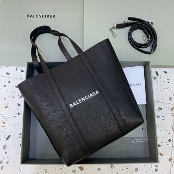 Okify Balenciaga Everyday Shopper Tote Bag Black 24.5x12x28cm