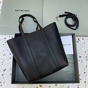 Okify Balenciaga Everyday Shopper Tote Bag Black 24.5x12x28cm - 4