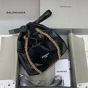 Okify Balenciaga Women's Crush Small Tote Bag in Black 25x10x27cm  - 1