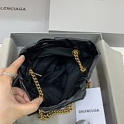 Okify Balenciaga Women's Crush Small Tote Bag in Black 25x10x27cm  - 2