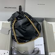 Okify Balenciaga Women's Crush Small Tote Bag in Black 25x10x27cm  - 4