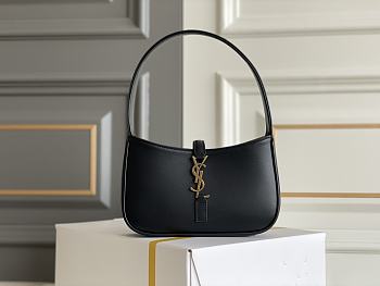 Okify YSL LE 5 À 7 mini underarm bag in black smooth leather 19x11.5x4.5 cm