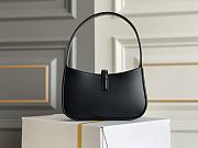 Okify YSL LE 5 À 7 mini underarm bag in black smooth leather 19x11.5x4.5 cm - 4