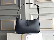 Okify YSL LE 5 À 7 medium underarm bag in black smooth leather 23x16x6.5cm - 2