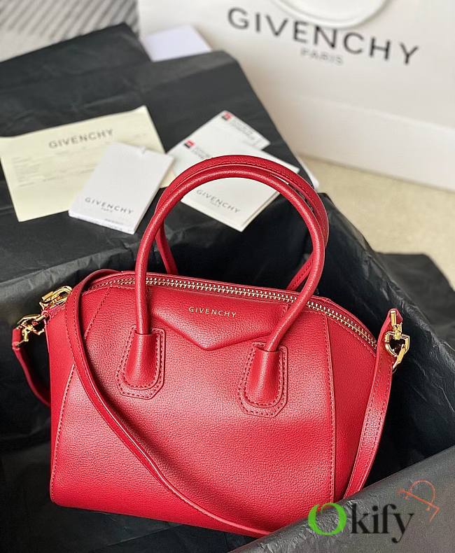 Okify Givenchy classic Antigona mini handbag in red 22x20x13cm? - 1