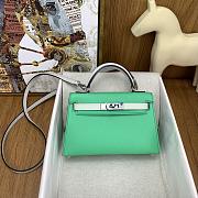 Okify Hermes Mini Kelly Epsom tricolor in green 20cm - 1