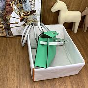 Okify Hermes Mini Kelly Epsom tricolor in green 20cm - 4