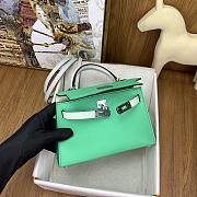 Okify Hermes Mini Kelly Epsom tricolor in green 20cm - 2