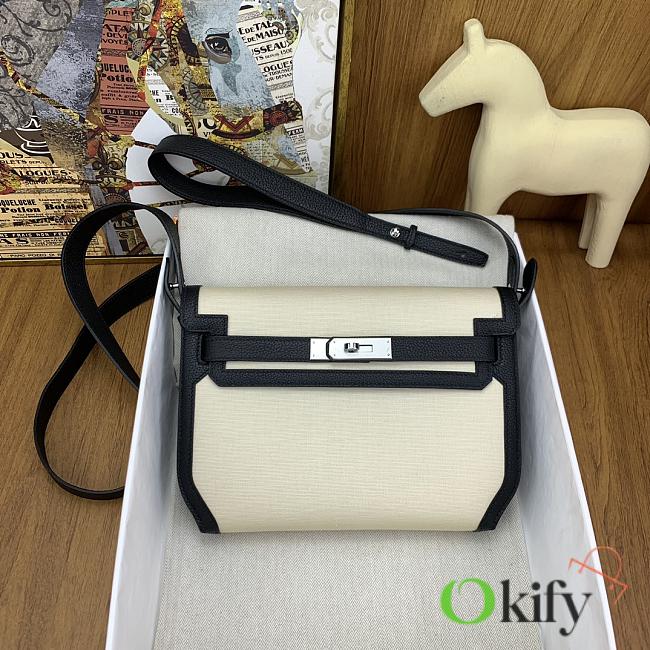 Okify Hermes Kelly Depeches black togo 25 x 20 x 13cm - 1