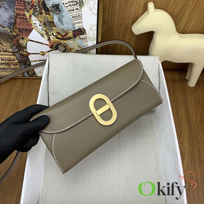 Okify Hermes Chaine D'Ancre To Go Wallet in beige gold buckle 24x11x2.5 cm - 1