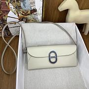 Okify Hermes Chaine D'Ancre To Go Wallet in white silver buckle 24x11x2.5 cm - 1