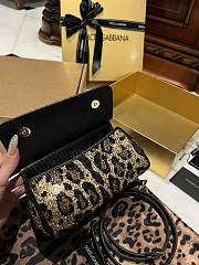 Okify Dolce & Gabbana Small Sicily Leopard Print Handbag 18*11*6cm - 3