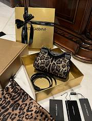 Okify Dolce & Gabbana Small Sicily Leopard Print Handbag 18*11*6cm - 4