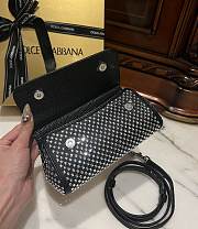 Okify Dolce&Gabbana Black Mini Sicily Elongated Crystals Bag 18x11x6cm - 4