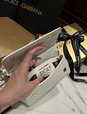 Okify Dolce & Gabbana Sicily Scarf White Bag 18cm - 4