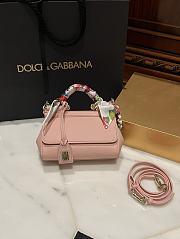 Okify Dolce & Gabbana Sicily Scarf Pink Bag 18cm - 2