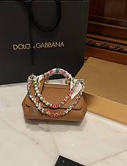 Okify Dolce & Gabbana Sicily Scarf Brown Bag 18cm - 1