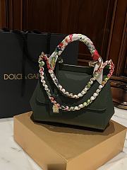 Okify Dolce & Gabbana Sicily Scarf Green Bag 18cm - 1