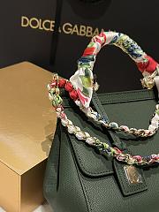 Okify Dolce & Gabbana Sicily Scarf Green Bag 18cm - 4