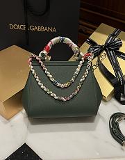 Okify Dolce & Gabbana Sicily Scarf Green Bag 18cm - 2