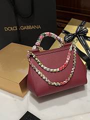 Okify Dolce & Gabbana Sicily Scarf Red Bag 18cm - 4