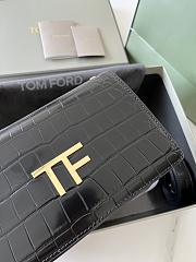 Okify Tom Ford Palmellato Crocodile Shoulder Bag In Black 16x10x4cm - 3