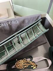 Okify Tom Ford Palmellato Crocodile Shoulder Bag In Green 16x10x4cm - 2