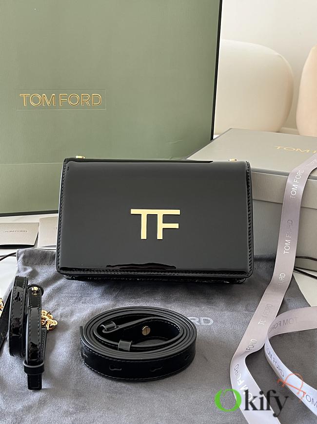 Okify Tom Ford Palmellato Calf Leather Shoulder Bag 16x10x4cm - 1